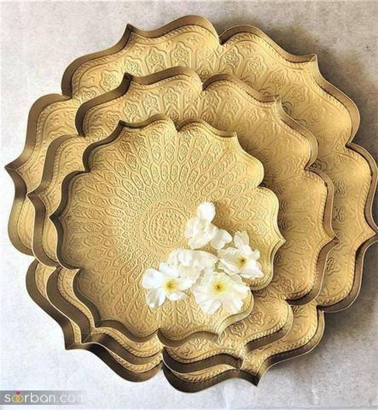 سینی پذیرایی لاکچری ؛ ۳۰ مدل خیره‌کننده سینی پذیرایی لاکچری برای جهیزیه و هدیه دادن!【مدلایی که حس لوکس بودن بهت میده】