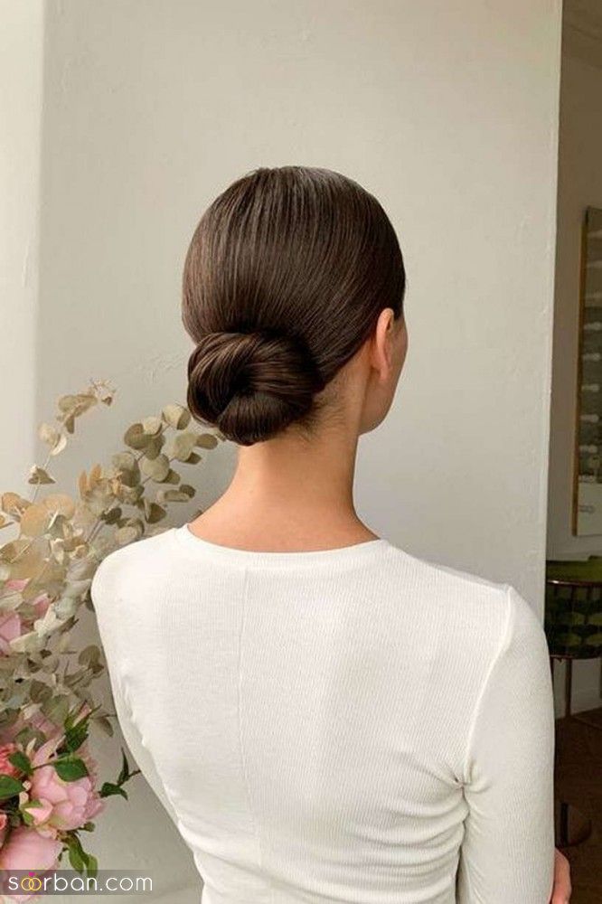 شینیون گوجه ای دخترانه | 20 مدل شینیون گوجه ای ساده دخترانه و عروس به شدت شیک و خوشگل