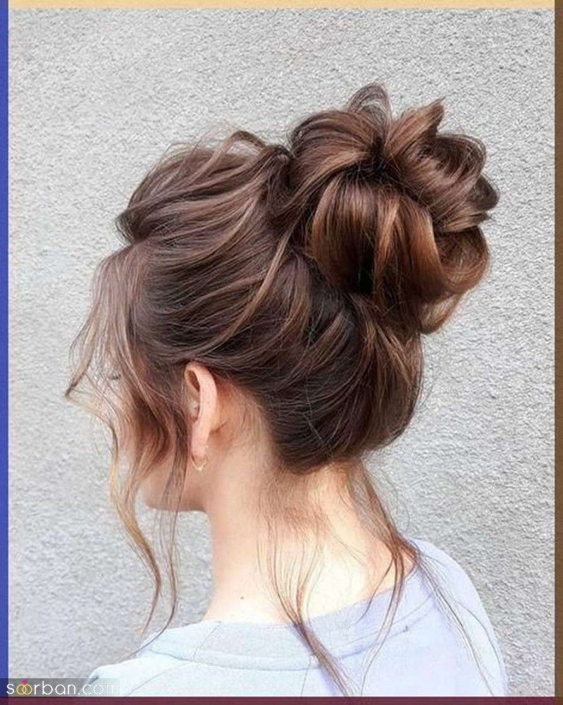 شینیون گوجه ای دخترانه | 20 مدل شینیون گوجه ای ساده دخترانه و عروس به شدت شیک و خوشگل