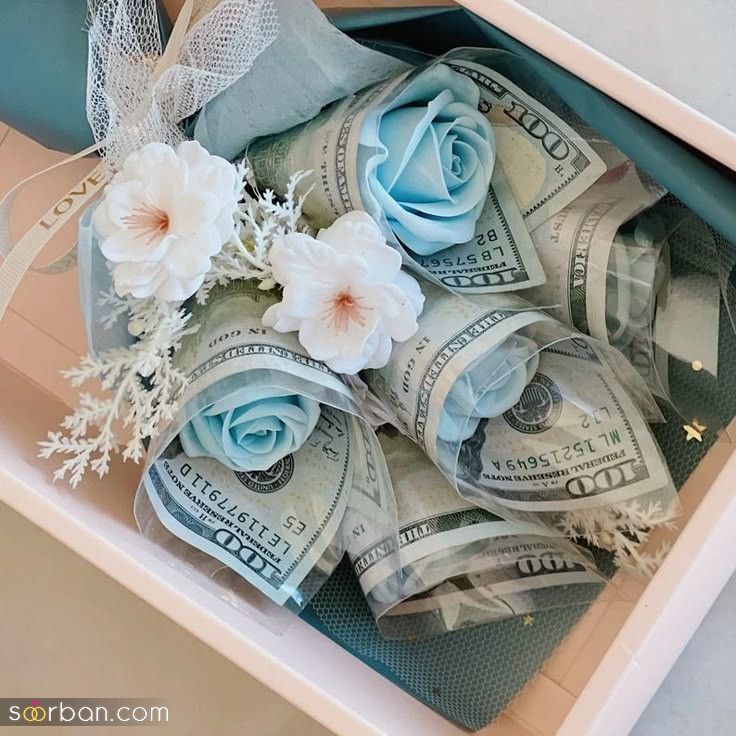 تزیین پول | ۳۰ ایده شیک تزیین پول در باکس برای کادو دادن! (از سادگی تا شکوه)