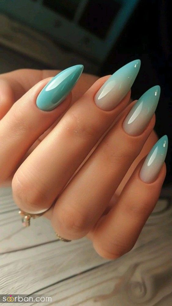 ناخن آمبره بهاری | ایده های جذاب و ترند ۲۰۲۵ برای ناخن آمبره بهاری