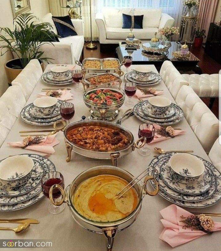 چیدمان سفره | ایده های ساده و خلاقانه چیدمان سفره برای برگزاری یک مهمانی منحصربه فرد