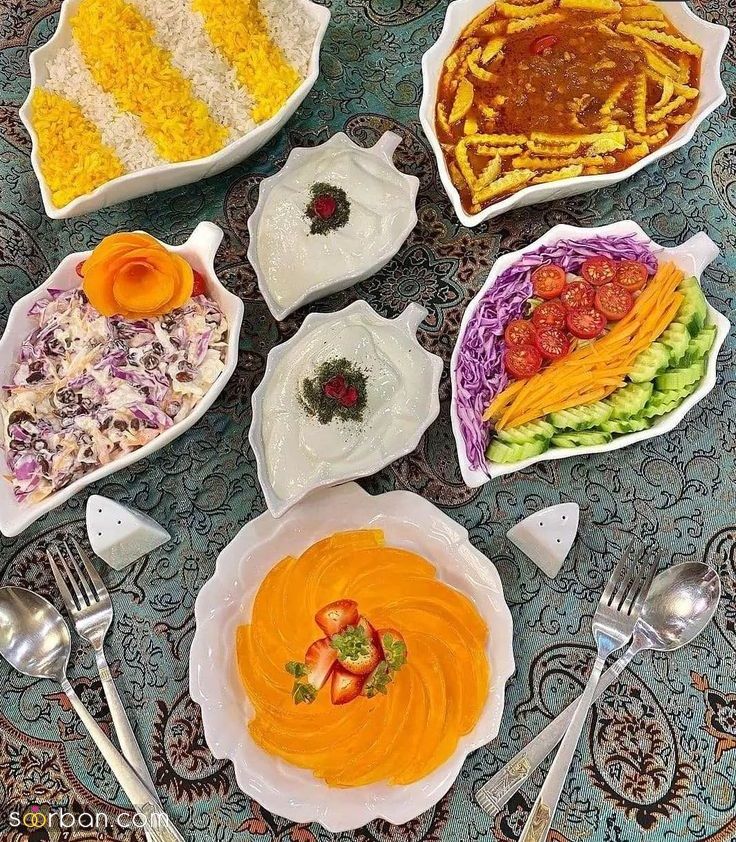 چیدمان سفره | ایده های ساده و خلاقانه چیدمان سفره برای برگزاری یک مهمانی منحصربه فرد