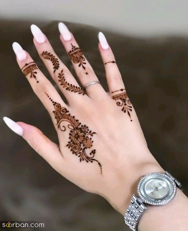 مدل حنا روی دست / ۲۵ طرح جادویی حنا روی دست جدید و شیک برای عروس‌ها و مهمانی‌ها!