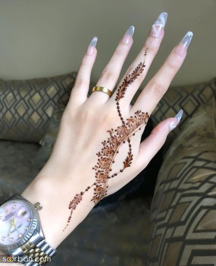 مدل حنا روی دست / ۲۵ طرح جادویی حنا روی دست جدید و شیک برای عروس‌ها و مهمانی‌ها!