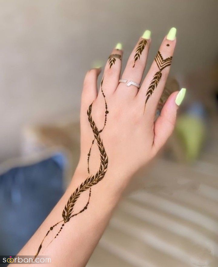 مدل حنا روی دست / ۲۵ طرح جادویی حنا روی دست جدید و شیک برای عروس‌ها و مهمانی‌ها!