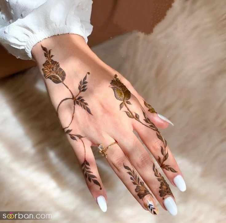 مدل حنا روی دست / ۲۵ طرح جادویی حنا روی دست جدید و شیک برای عروس‌ها و مهمانی‌ها!