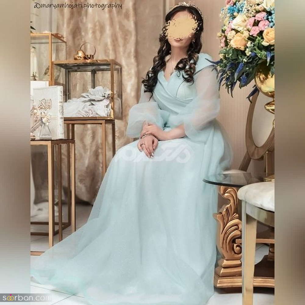 لباس عقد محضری شیک رنگی | لباس عقد شیک رنگی برای محضر 1404 برای همه فرم بدن