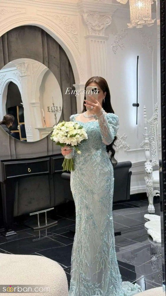 لباس عقد محضری شیک رنگی | لباس عقد شیک رنگی برای محضر 1404 برای همه فرم بدن