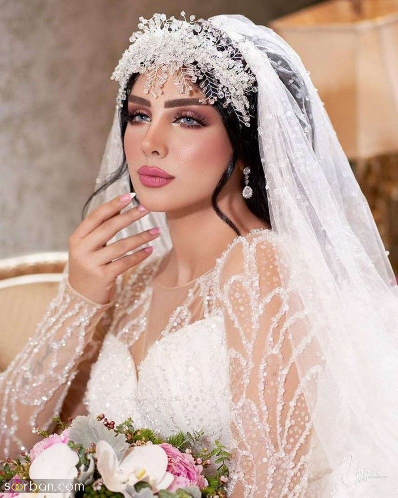 مدل شینیون و میکاپ عروس جدید | محبوب ترین و جدیدترین مدل شینیون و میکاپ عروس 1404