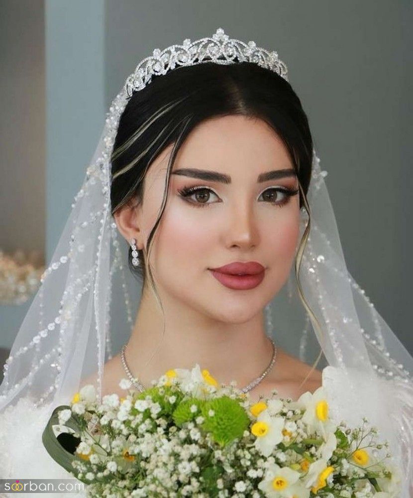 مدل شینیون و میکاپ عروس جدید | محبوب ترین و جدیدترین مدل شینیون و میکاپ عروس 1404