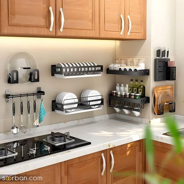 چیدمان روی کابینت | شیک ترین ایده های ساده کاربردی و خلاقانه چیدمان روی کابینت مدرن