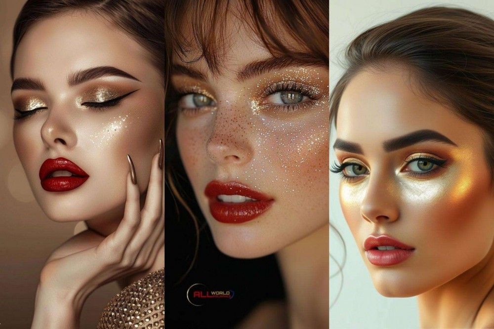 میکاپ با تزئینات طلایی | ۲۵ ترند برتر میکاپ با تزئینات طلایی برای عروس ها و مهمانی‌های لاکچری و شاهانه!