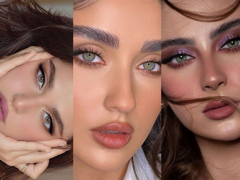 آرایش با لنز | 20 ایده آرایش با لنز طوسی و آبی و سبز برای عروسی و دورهمی های خودمانی