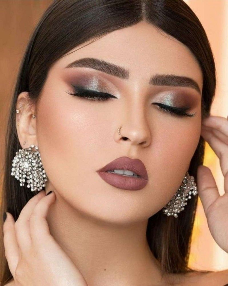 ارایش عروس با رژ کالباسی | 20 مدل ارایش عروس با رژ کالباسی و گوشتی و نود