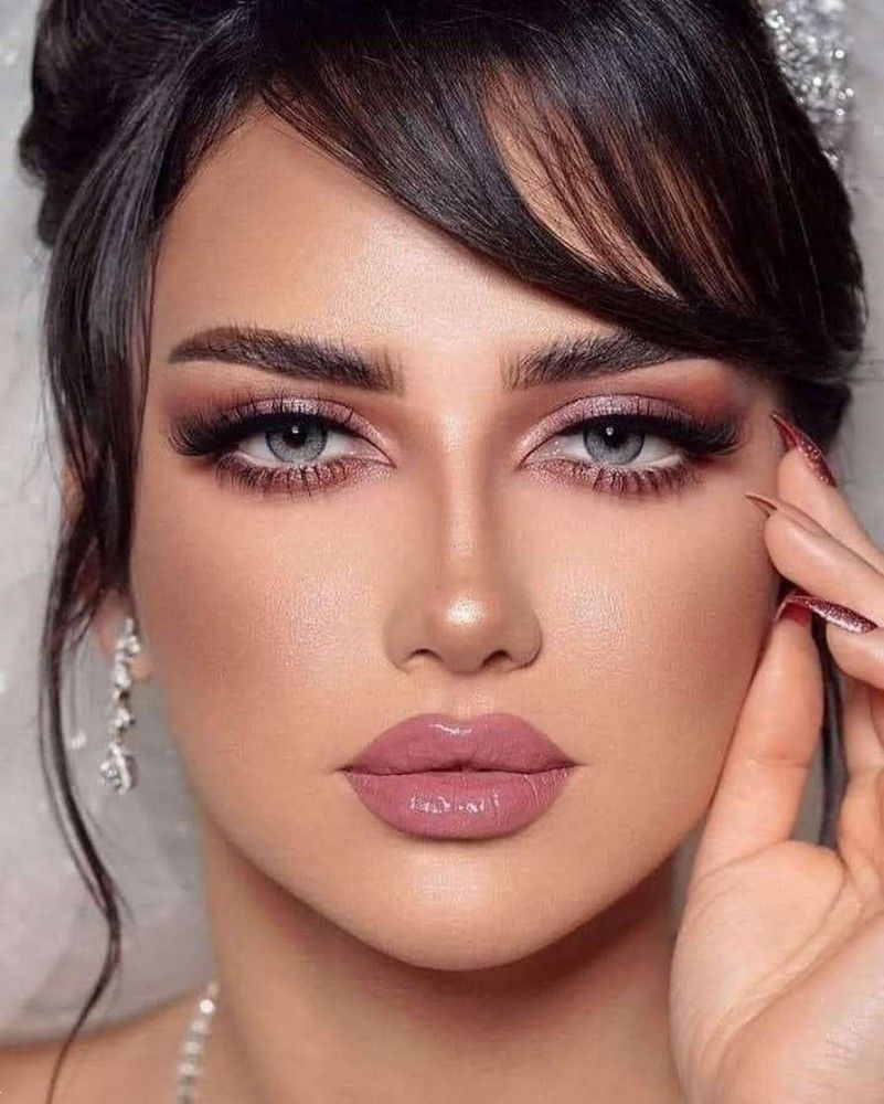 ارایش عروس با رژ کالباسی | 20 مدل ارایش عروس با رژ کالباسی و گوشتی و نود