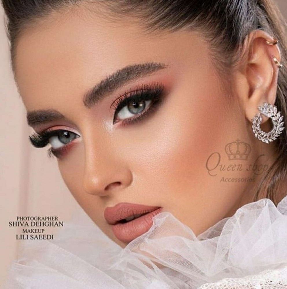 ارایش عروس با رژ کالباسی | 20 مدل ارایش عروس با رژ کالباسی و گوشتی و نود