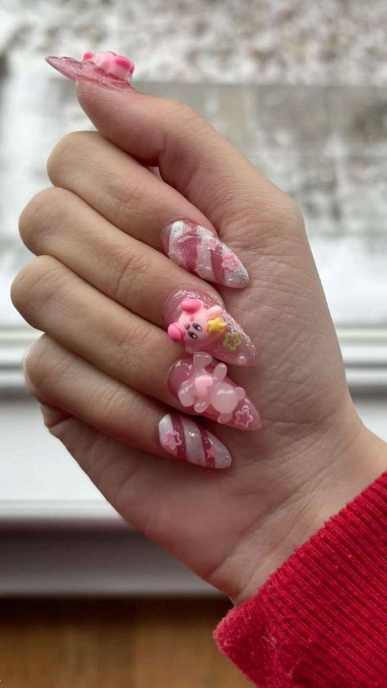 عروسک ناخن برجسته | 20 مدل عروسک ناخن برجسته و ایده های طراحی با عروسک های برجسته ناخن