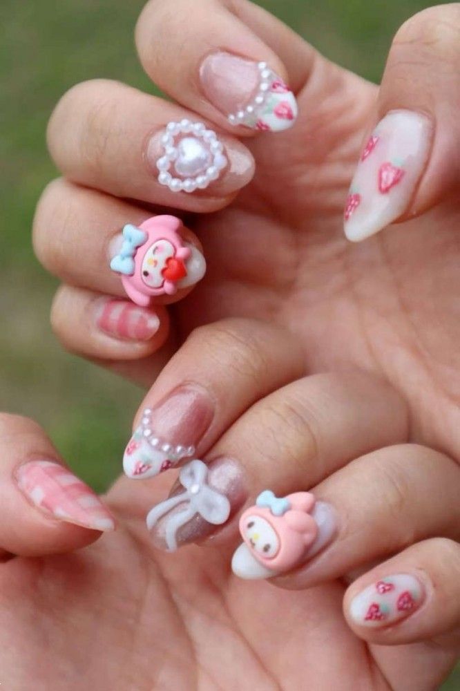 عروسک ناخن برجسته | 20 مدل عروسک ناخن برجسته و ایده های طراحی با عروسک های برجسته ناخن