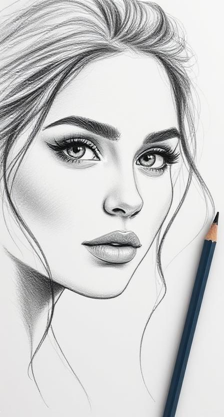 مدل طراحی چهره | ۳۰ مدل طراحی چهره  ویژه نقاشی با مداد و سیاه قلم (آپدیت ۲۰۲۵)