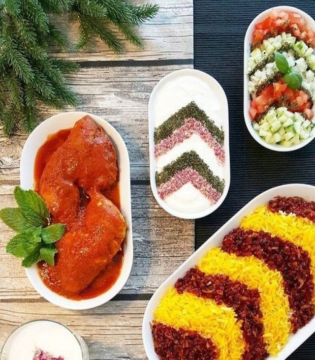 چیدمان زرشک پلو با مرغ | جذاب ترین ایده های خلاقانه و ساده چیدمان زرشک پلو با مرغ مخصوص عروس هایی که میخوان هنرشونو به رخ مادر شوهر بکشن!