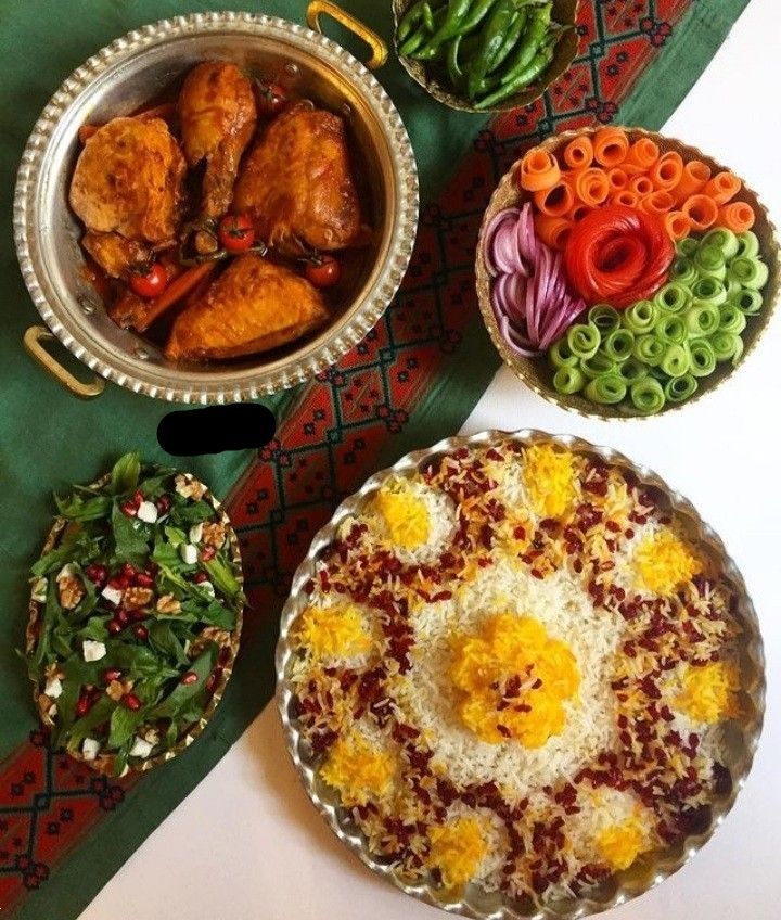 چیدمان زرشک پلو با مرغ | جذاب ترین ایده های خلاقانه و ساده چیدمان زرشک پلو با مرغ مخصوص عروس هایی که میخوان هنرشونو به رخ مادر شوهر بکشن!