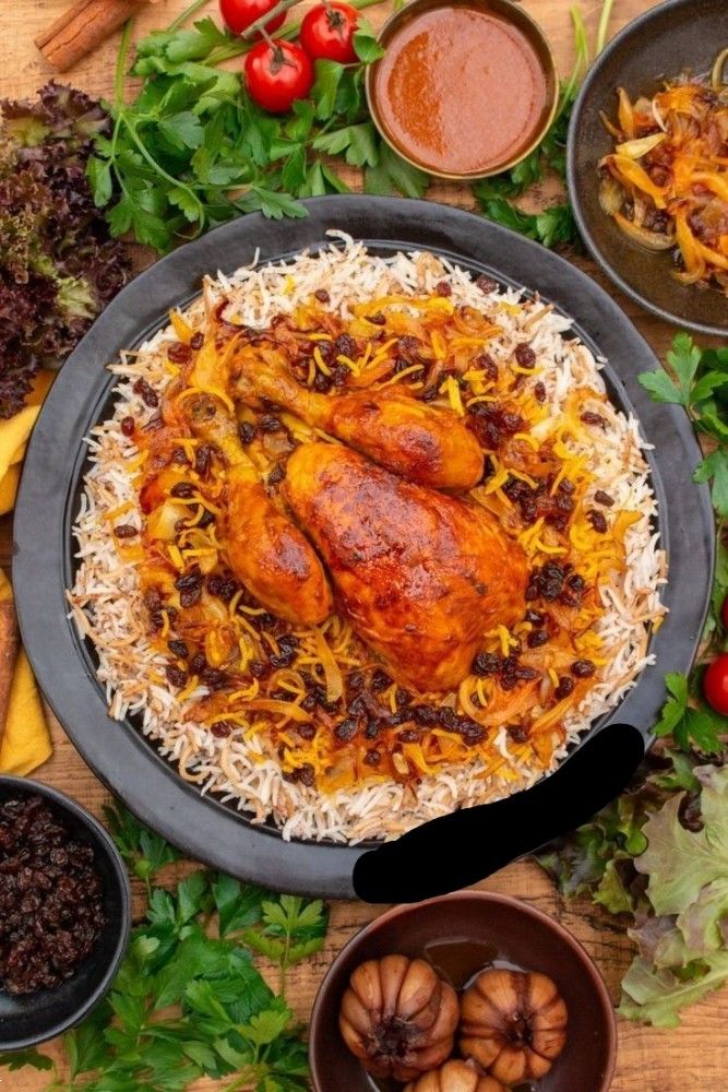 چیدمان زرشک پلو با مرغ | جذاب ترین ایده های خلاقانه و ساده چیدمان زرشک پلو با مرغ مخصوص عروس هایی که میخوان هنرشونو به رخ مادر شوهر بکشن!