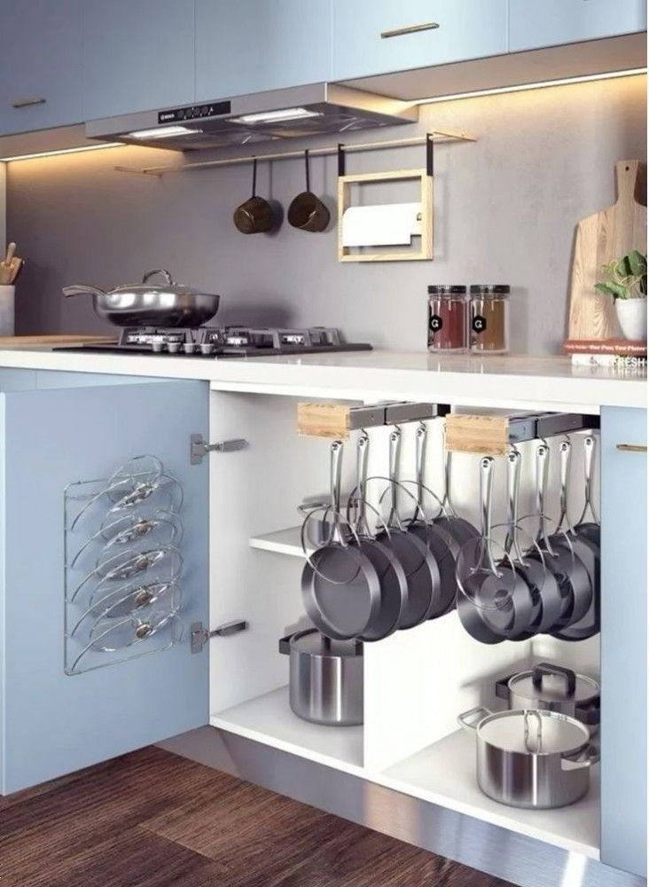چیدمان قابلمه در کابینت | بهترین ترفندهای کاربردی و شیک چیدمان قابلمه در کابینت برای جهیزیه عروس