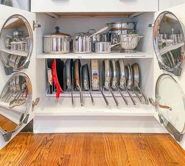 چیدمان قابلمه در کابینت | بهترین ترفندهای کاربردی و شیک چیدمان قابلمه در کابینت برای جهیزیه عروس