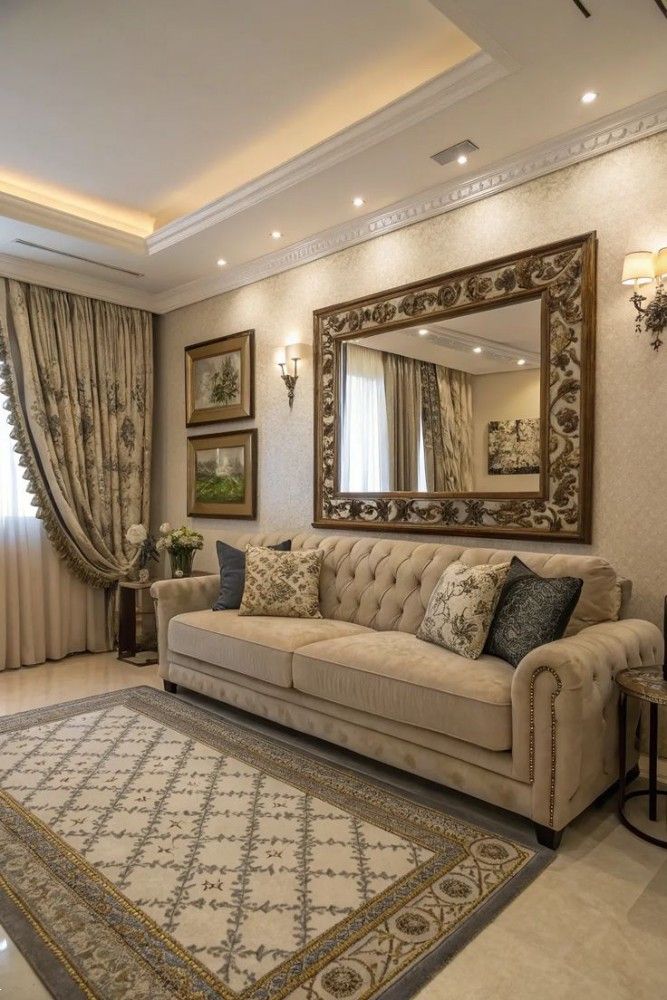 چیدمان فرش در پذیرایی مستطیل | جدیدترین اصول چیدمان فرش در پذیرایی مستطیل برای جهیزیه عروس