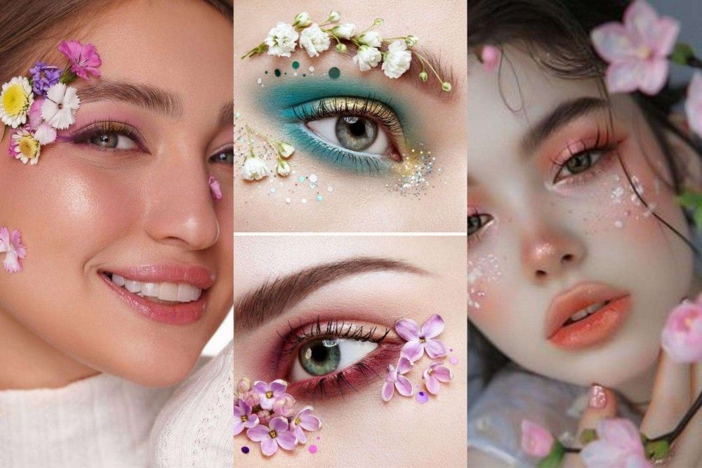 میکاپ با گل طبیعی | ۲۵ ایده خاص و لاکچری میکاپ با گل طبیعی برای عروسی یا فرمالیته که تو رو شبیه پری‌های دیزنی می‌کنه!