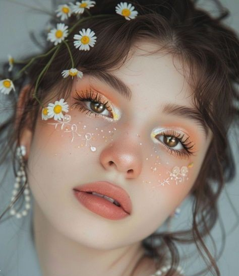 میکاپ با گل طبیعی | ۲۵ ایده خاص و لاکچری میکاپ با گل طبیعی برای عروسی یا فرمالیته که تو رو شبیه پری‌های دیزنی می‌کنه!