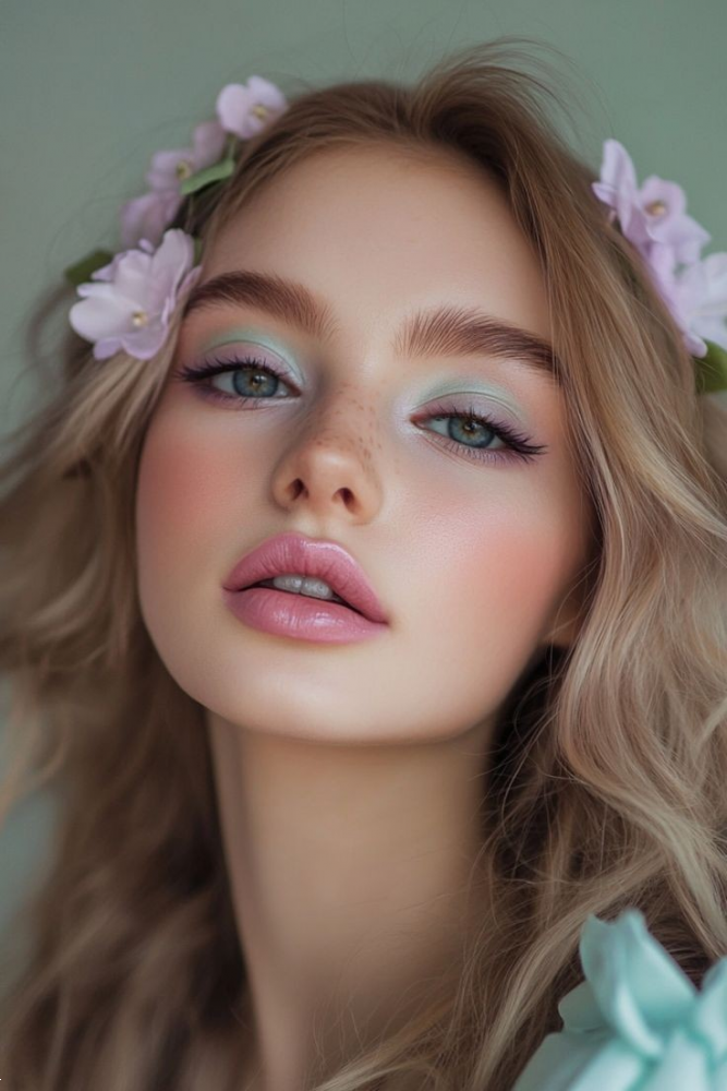 میکاپ با گل طبیعی | ۲۵ ایده خاص و لاکچری میکاپ با گل طبیعی برای عروسی یا فرمالیته که تو رو شبیه پری‌های دیزنی می‌کنه!