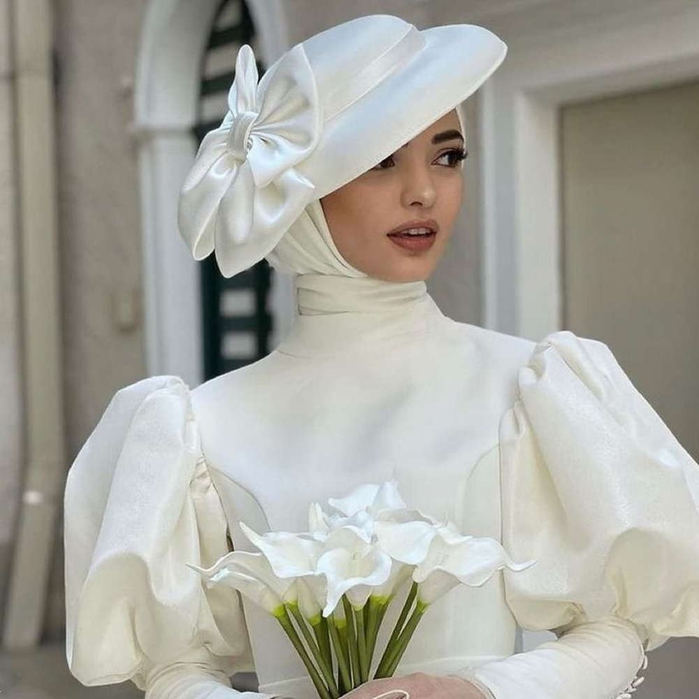 کلاه عروس برای عقد | 20 مدل کلاه عروس برای عقد و عروسی با آرایش و مدل موی مناسب با آن