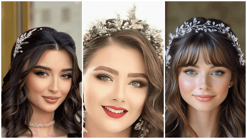 مدل میکاپ شینیون باز عروس | جدیدترین مدل میکاپ و شینیون باز عروس ساده و شیک
