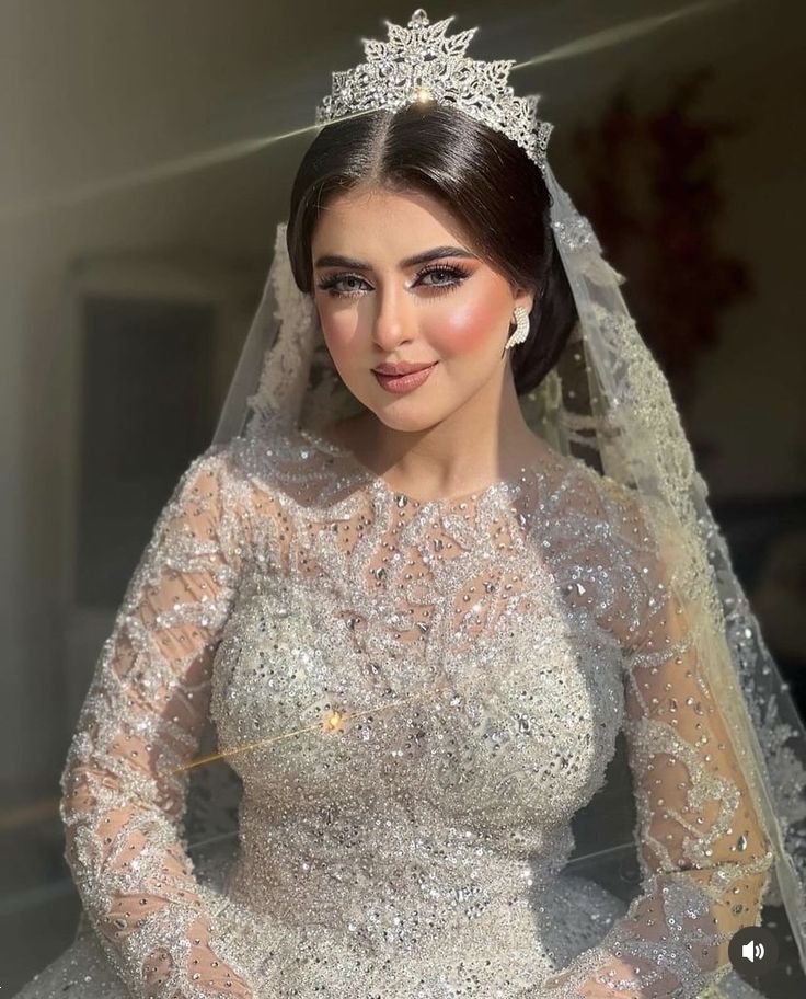 لباس عروس عربی پرکار | 30 لباس عروس مدل عربی پرکار برای عروسی های لاکچری