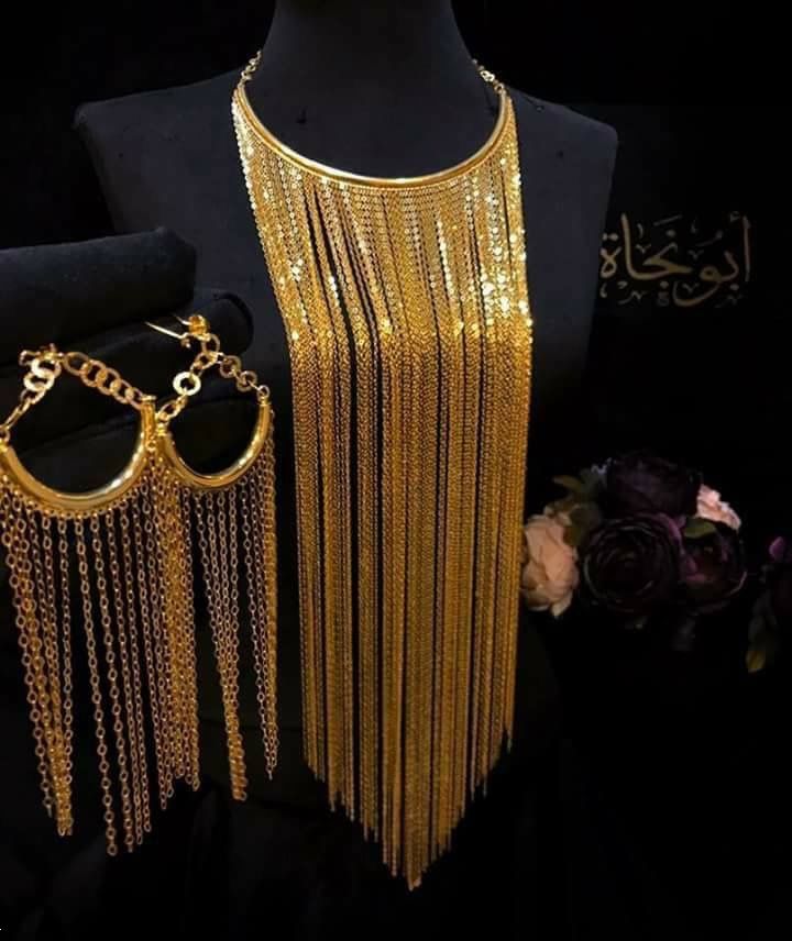 گردنبند طلا عربی | 20 مدل گردنبند بزرگ مجلسی طلا عربی بسیار سنگین و لاکچری برای عاشقان طلا