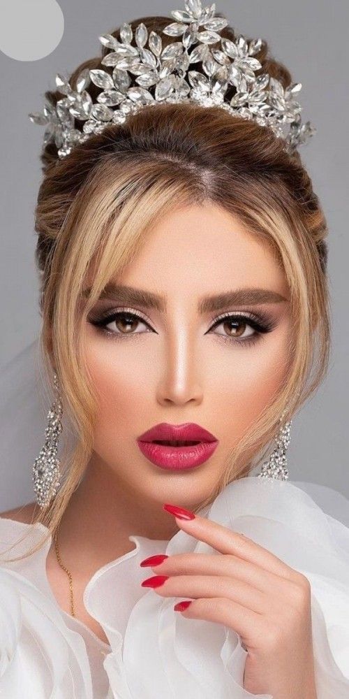 مدل مو عروس برای صورت کشیده و لاغر | بهترین مدل مو عروس برای صورت کشیده و لاغر