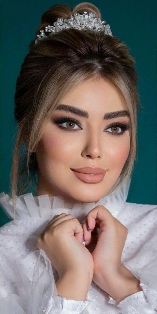 مدل مو عروس برای صورت کشیده و لاغر | بهترین مدل مو عروس برای صورت کشیده و لاغر