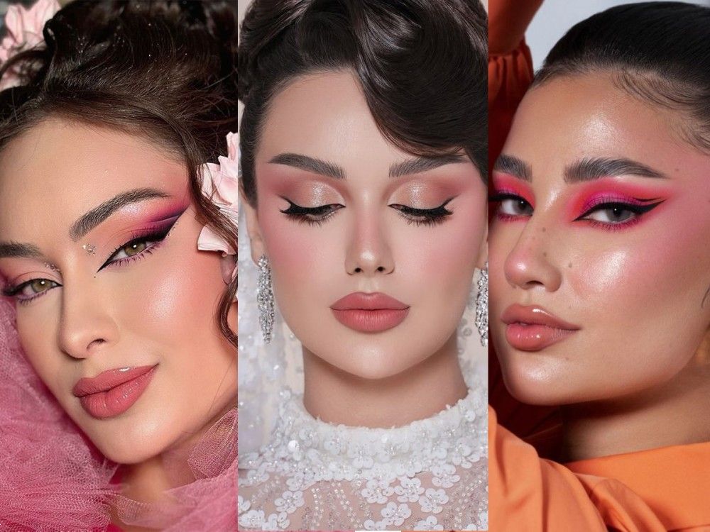 میکاپ با رژگونه صورتی | 30 ایده ارایش با سایه چشم و رژگونه صورتی ترند تابستان امسال