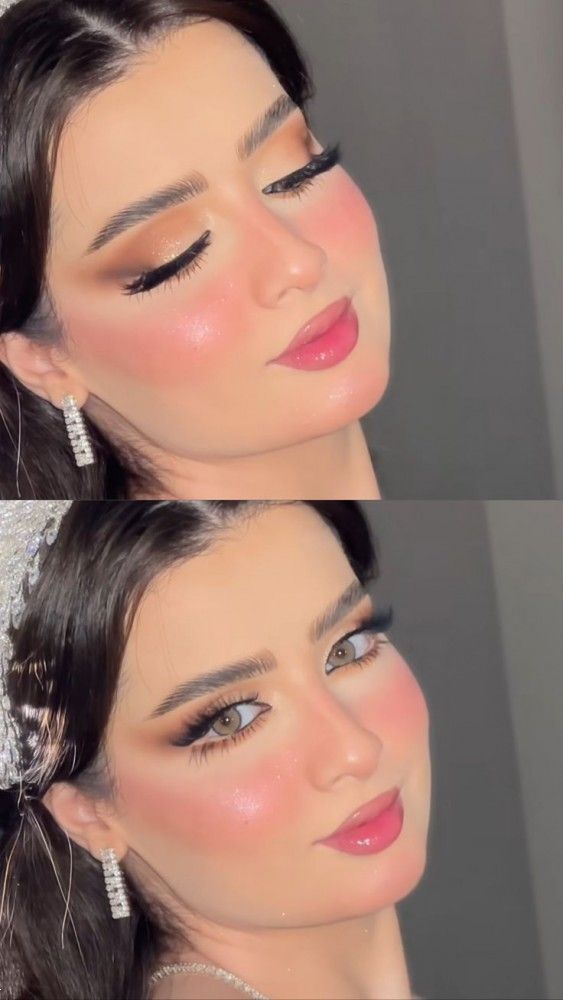 میکاپ با رژگونه صورتی | 30 ایده ارایش با سایه چشم و رژگونه صورتی ترند تابستان امسال