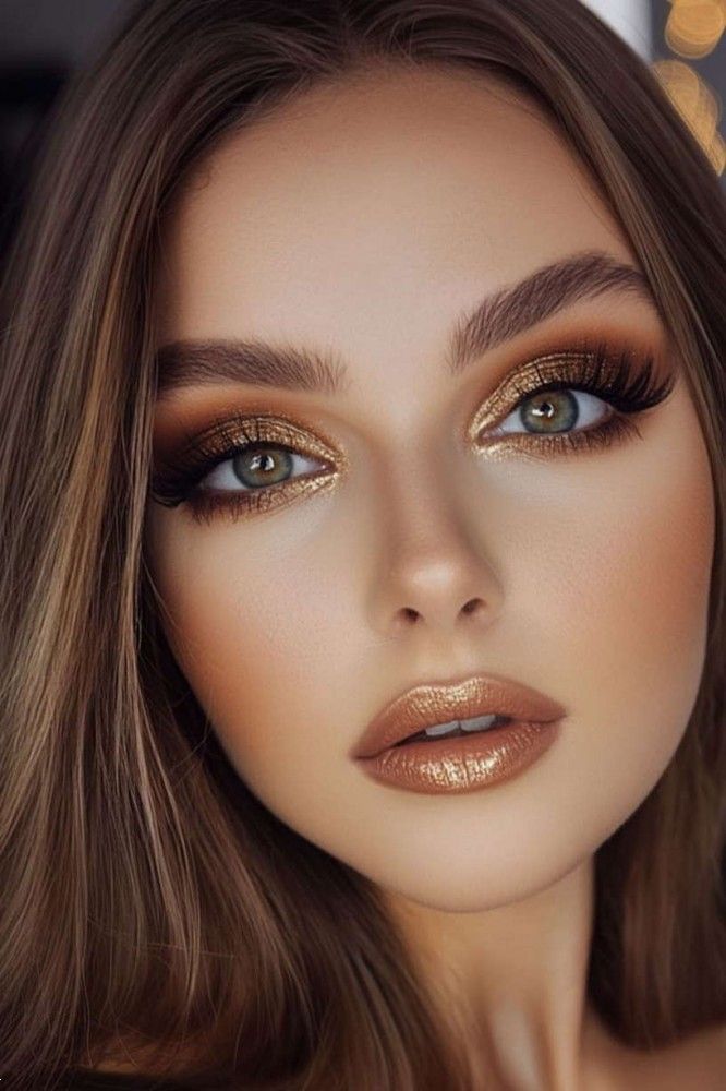 سایه چشم طلایی دخترانه | 25 سایه چشم طلایی دخترانه شاین و ساده برای عروسی و مراسم های خاص