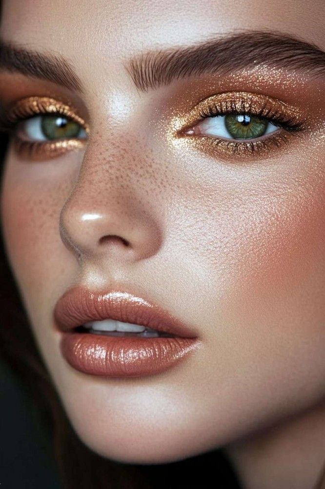 سایه چشم طلایی دخترانه | 25 سایه چشم طلایی دخترانه شاین و ساده برای عروسی و مراسم های خاص