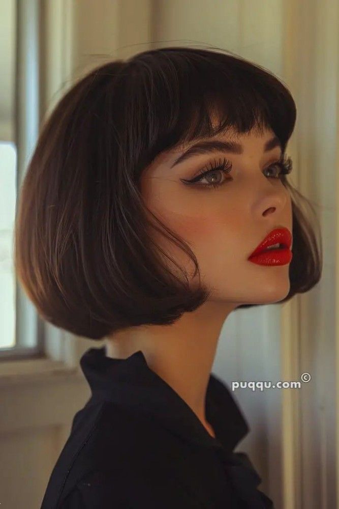 ارایش صورت با موی چتری | 25 مدل بهترین ارایش صورت با موی چتری برای عروسی
