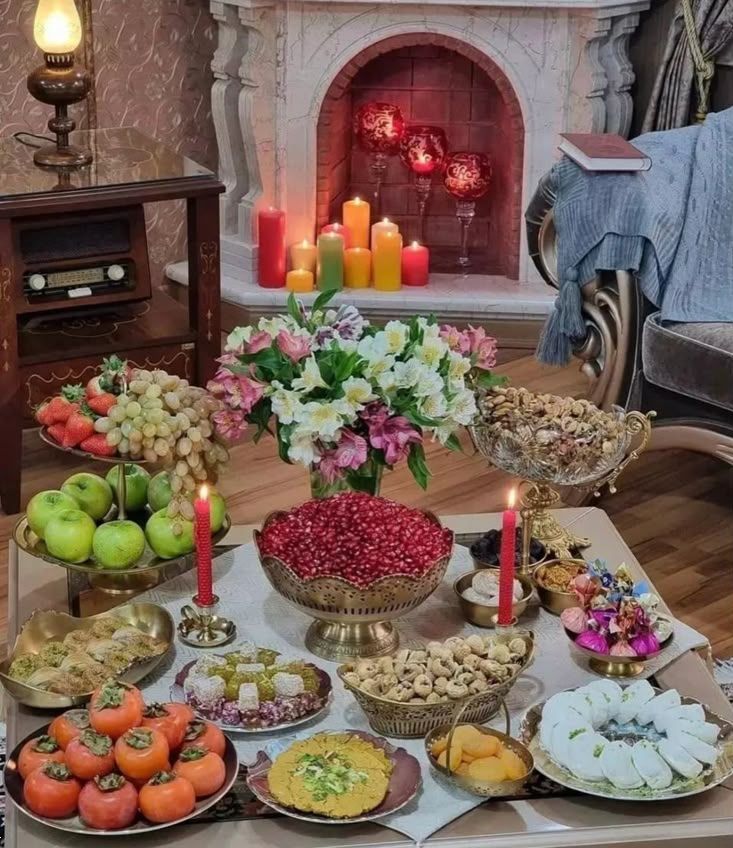 چیدمان شب یلدا ساده | بهترین و جذاب ترین ایده های چیدمان شب یلدا ساده مخصوص نو عروس ها!