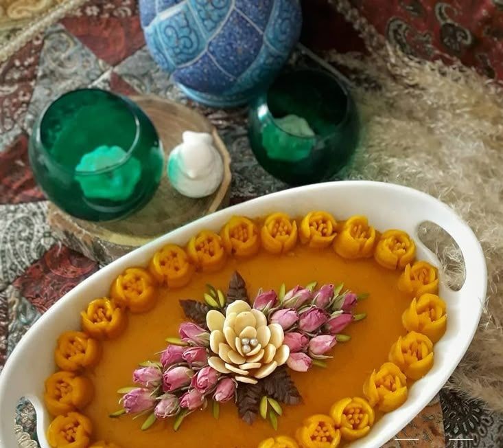 تزیین حلوا با گل محمدی | بهترین ایده های ساده و شیک تزیین حلوا با گل محمدی برای عروس هایی که میخوان سلیقشونو به رخ بکشن!