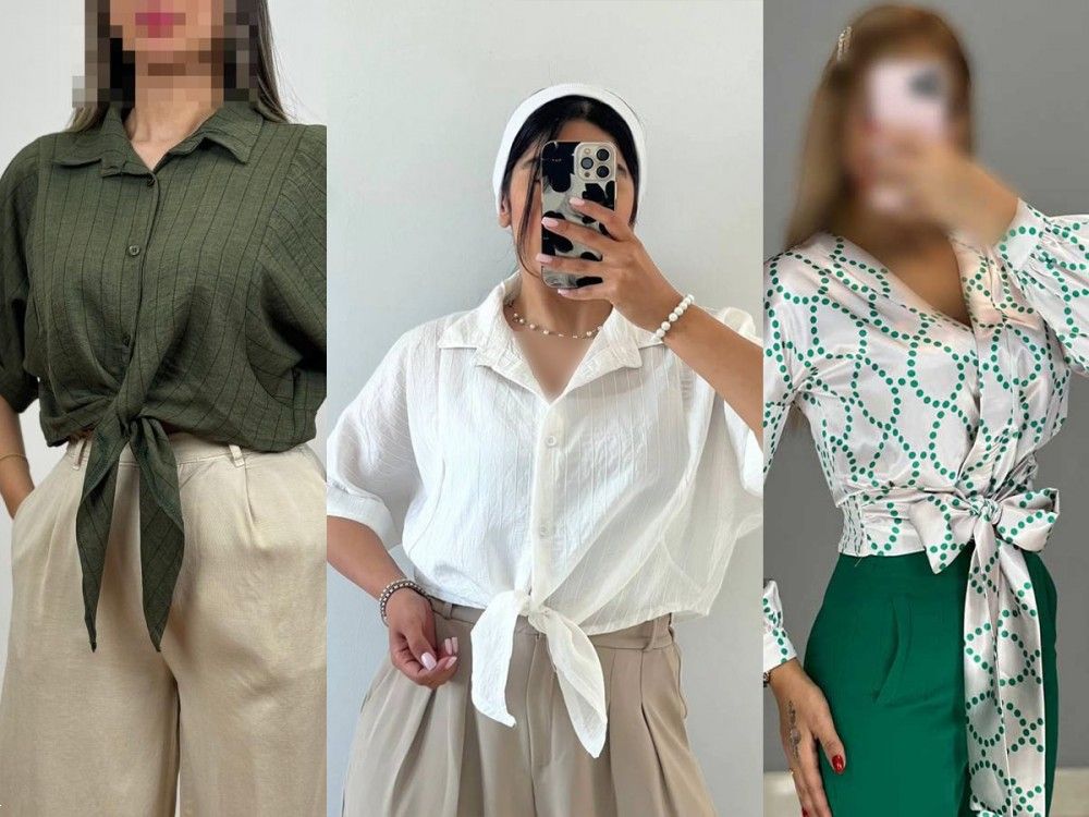 شومیز گره ای | شومیز گره ای ترند نخی برای تابستان ۱۴۰۴ در رنگبندی و مدل های متنوع