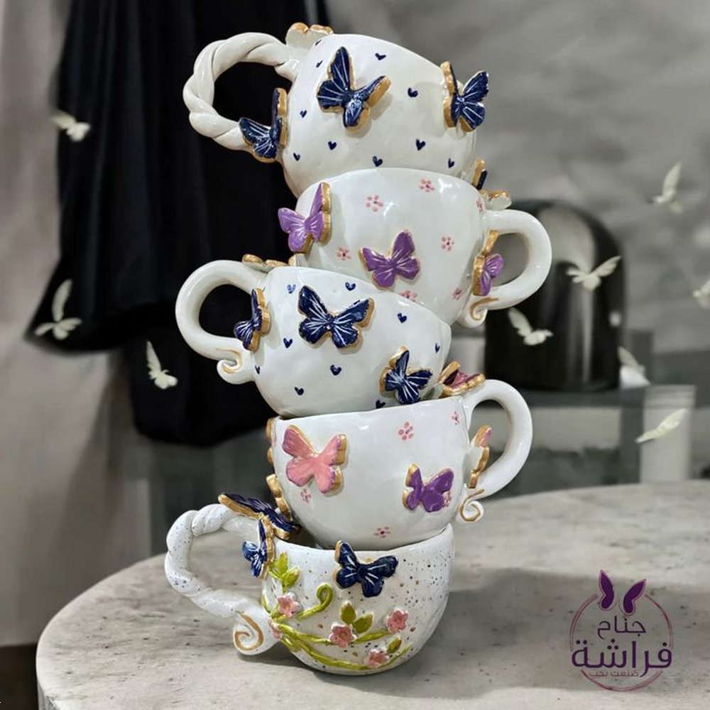 فنجان فانتزی | 25 عکس فنجان نعلبکی فانتزی برای جهیزیه عروس و خانم های کیوت پسند