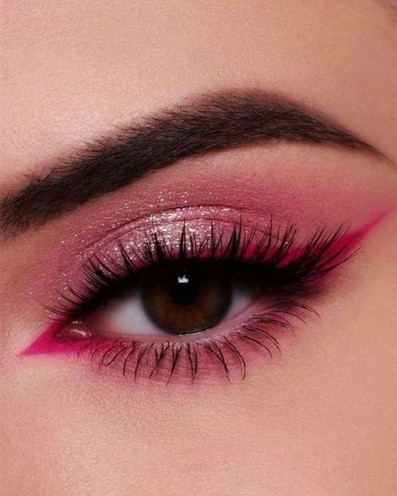 میکاپ چشم صورتی مشکی | 25 ایده برای سایه چشم صورتی و مشکی برای عروسی و روزمره