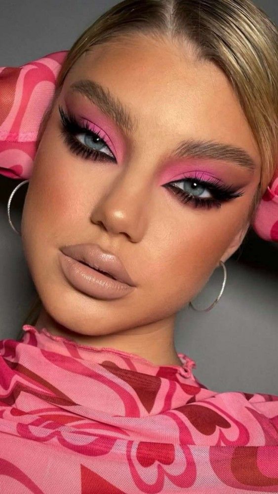 میکاپ چشم صورتی مشکی | 25 ایده برای سایه چشم صورتی و مشکی برای عروسی و روزمره